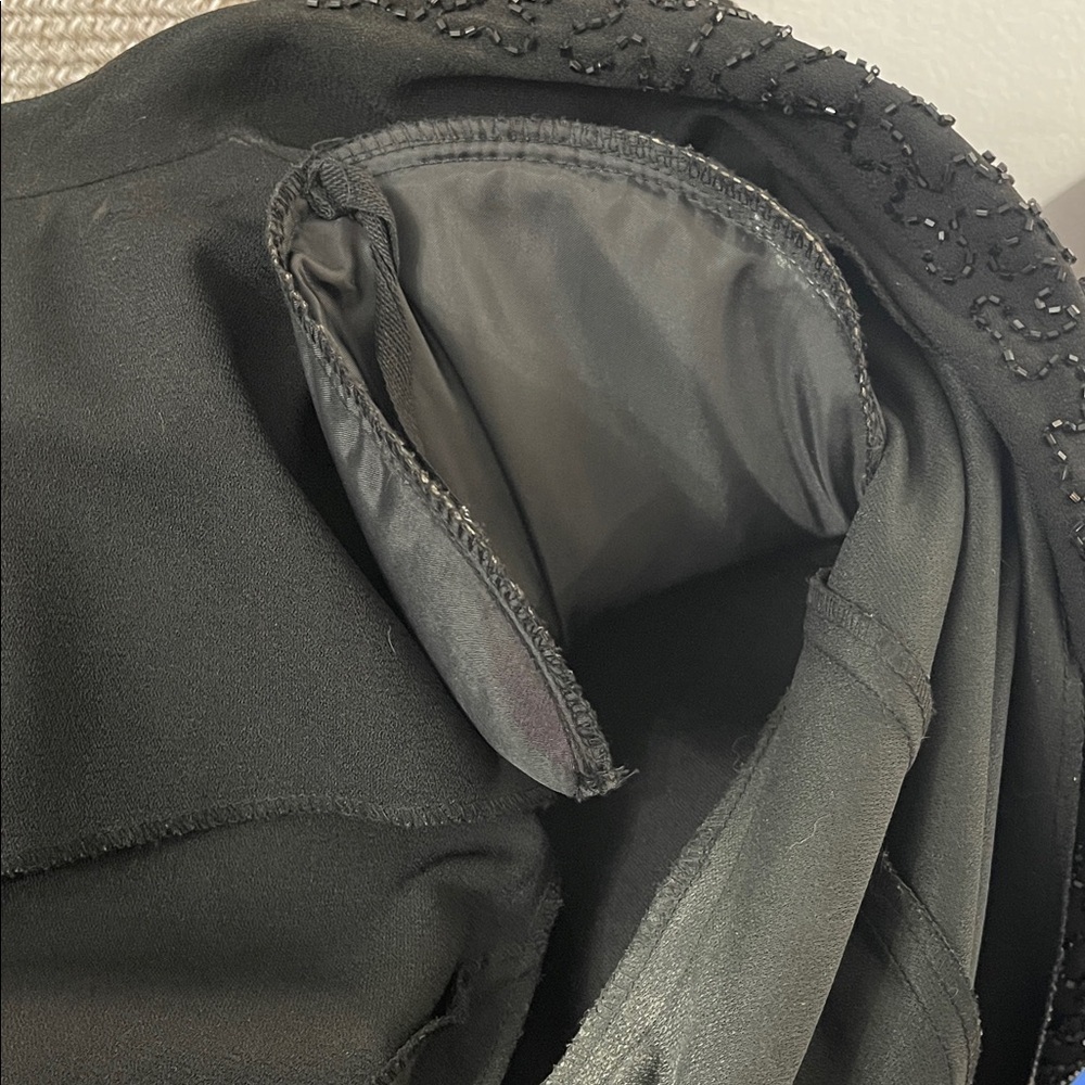 Jessica Howard Vintage Black Beaded Wrap Blazer Jacket – Size 12 - Picture 8 of 12